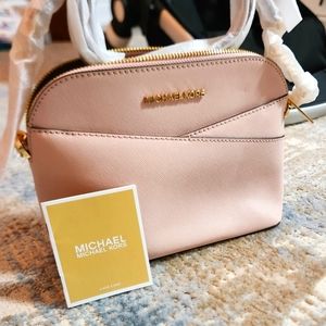 Michael kors dome crossbody pastel pink